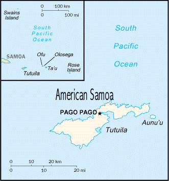 Map of American Samoa